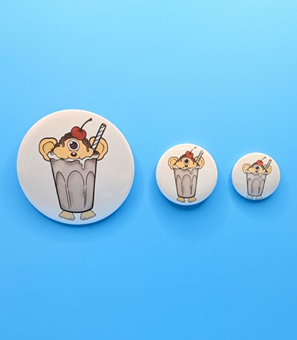 Chocolate Shake Design - Metal Badge 