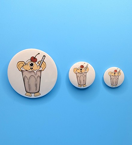 Vanilla Shake Design - Metal Badge 