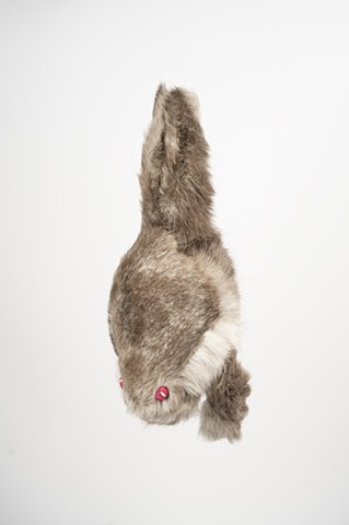 Caribou Fur Toad with Elk Leather Belly and Deerskin Eyes