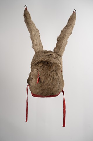 Mule Deer fur and Acid Wash Moose Backpack