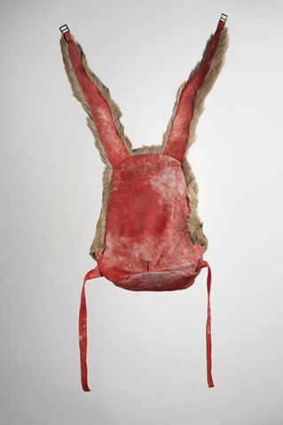 Mule Deer fur and Acid Wash Moose Backpack