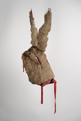 Mule Deer fur and Acid Wash Moose Backpack