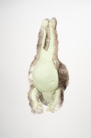 Caribou Fur Toad with Elk Leather Belly and Deerskin Eyes