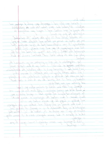 Imagined Letter Response (Back)