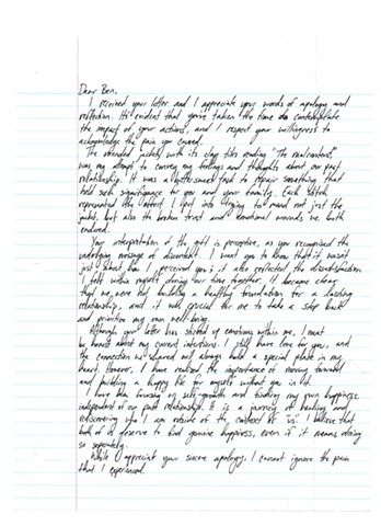 Imagined Letter Response