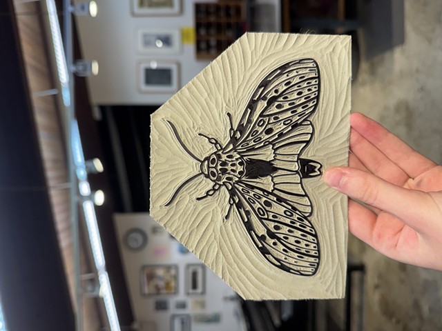 Carved Linoleum Block