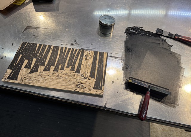 Inked Woodblock