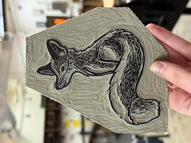 Carved Linoleum Block