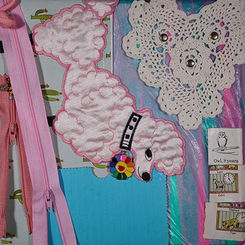 poodle hearts doily