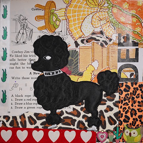 black poodle hearts
