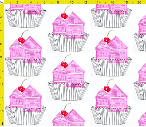 Cupcake Fabric Pattern