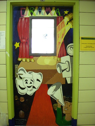 MS 298 "Drama" classroom door 
