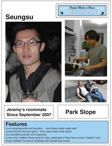 Sample "People Posting:" Jeremy's Roommate Seungsu