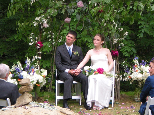 Damon and Sara's wedding reception at Catoctin Quaker Camp