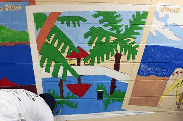 Jersey Cares mural sketch: "My Vacation"