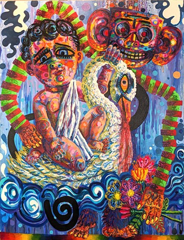 Trickster Monkey and Swan Boy