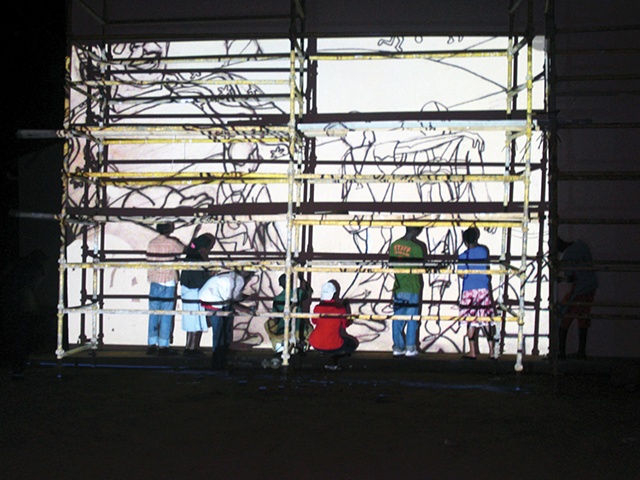 Night Projection (Rwanda Mural project)