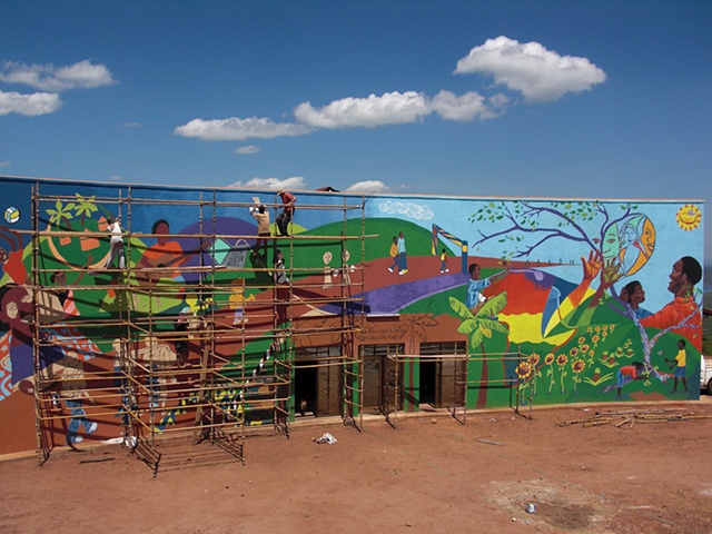 Reaching the Top (Rwanda Mural project)