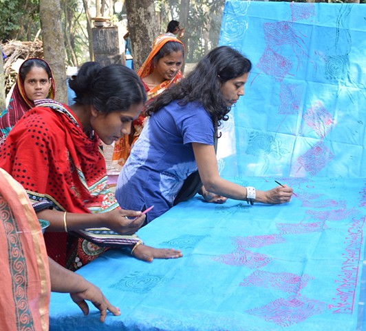 Sari printmaking