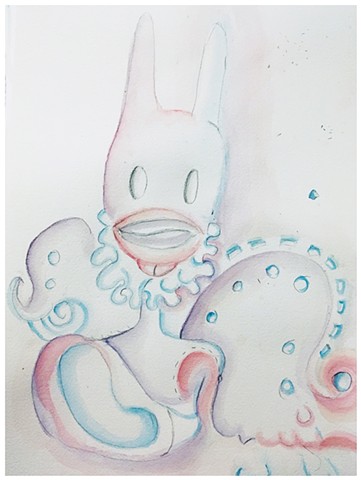 Bearded Angel dog-bit, Wearing a Mask