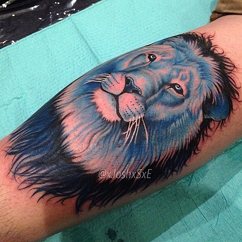 Blue Lion Tattoo 