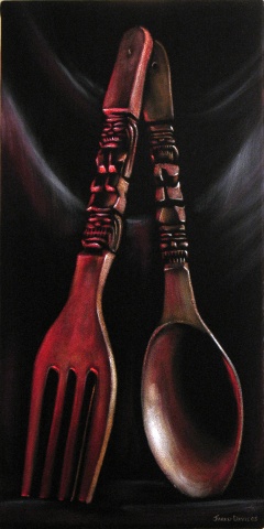 Velvet Fork and Spoon (SOLD)