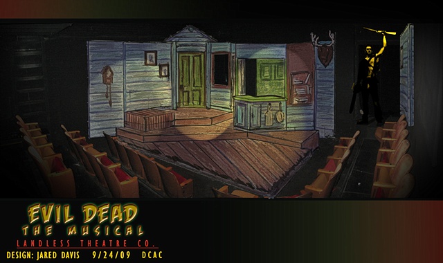 Set Design For Evil Dead the Musical 
Landless Theatre Company 
DCAC