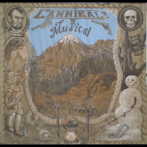 Cannibal The Musical Backdrop, Landless Theater Co.