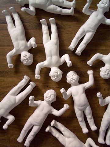 David Kagan ceramic babies Gober figural Whitney MoMA biennial gallery Chelsea sculpture