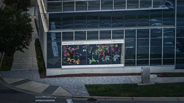 Night Flight installed in ArtBox, Bank of America Tower, Raleigh, NC