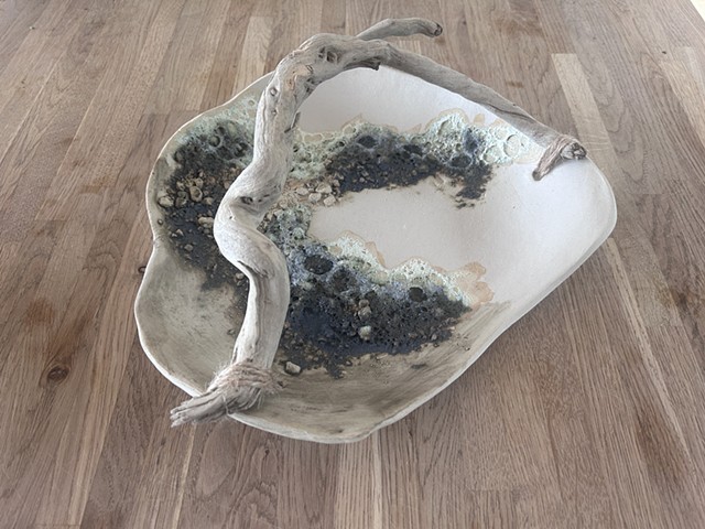 Driftwood handled platter