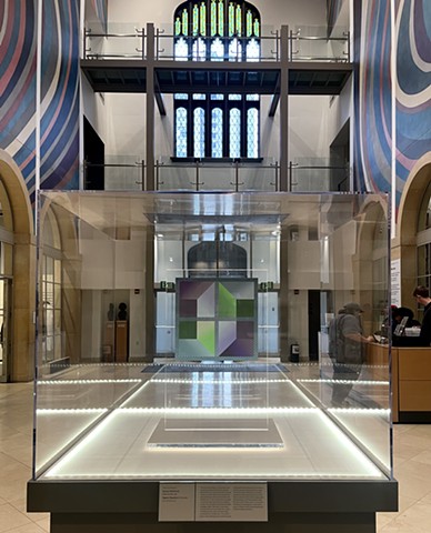 Reverse Side featuring 'Square Sequence V' in the entrance display at Wadsworth Atheneum Museum of Art