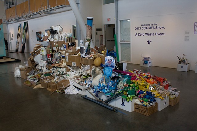 By-Products of the 2013 CCA MFA Show: Two Months of Material Collected from the Graduate Fine Arts Studios Making the Show Zero Waste