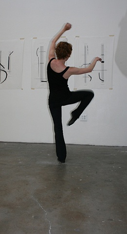 Dancer interpreting Graphic Score 3