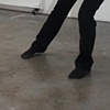Dancer interpreting Graphic score 1