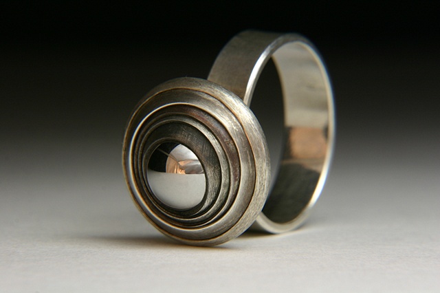 Kinetic Eye Silver Ring