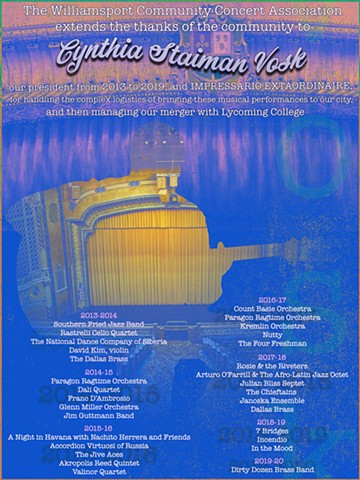 Williamsport Community Concert Association Commemorative Poster
