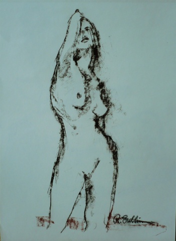 Standing nude  figure study #10