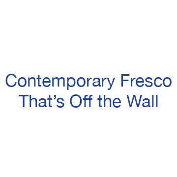 Contemporary Fresco That’s Off the Wall