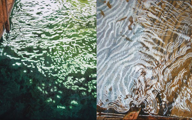 Lake George Boathouse Diptych