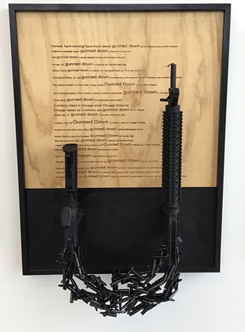 Piece made from decommissioned weapons for Art is My Weapon- Minneapolis