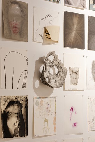 Detail view of installation at Personal Structures