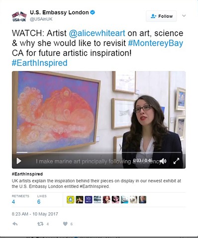 Twitter- #EarthInspired art interview: Art for Earth Day exhibition, US Embassy London