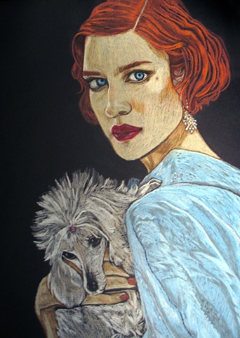 woman with dog