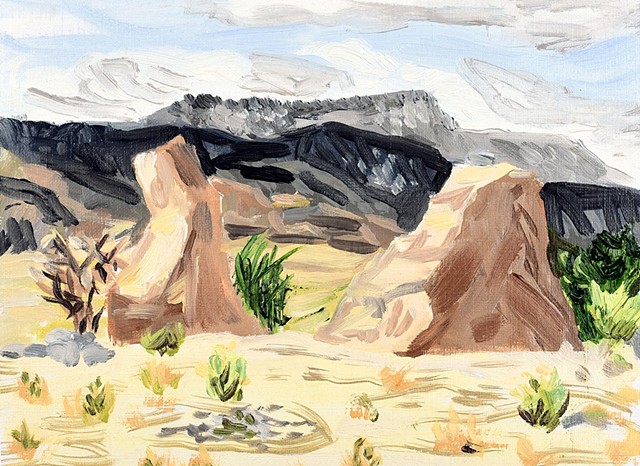 Water Soluble Souvenir [Two Rocks against the Mountains]
