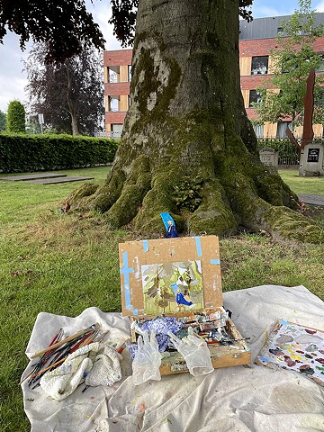 Plein air painting in Zundert, Van Gogh artist residency May 2022