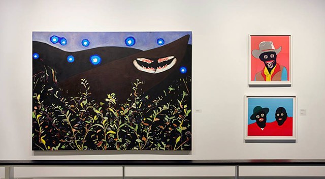 Installation shot from The Ryan Kortman Collection. Night Walk, Night Shiner and Buddies at Urban Institute of Contemporary Art. 