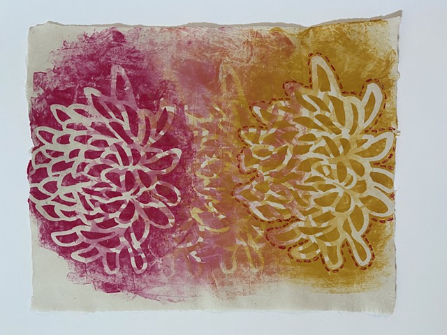 White Chrysanthemum- Stitched Up