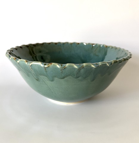 Wheel-thrown stoneware bowl