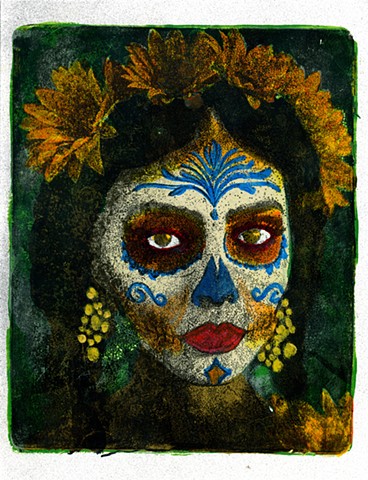 Day of the Dead Sunflower